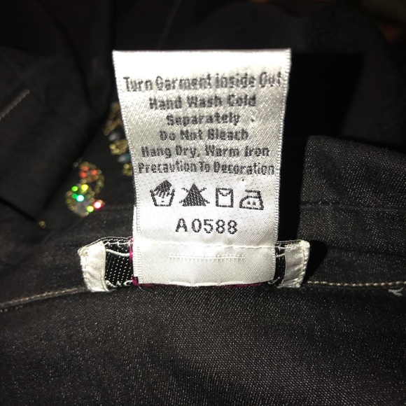 Victor Costa Embroidered Denim Jacket - Picture 11 of 13